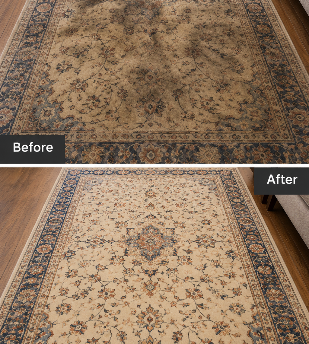 Professional wool rug cleaning